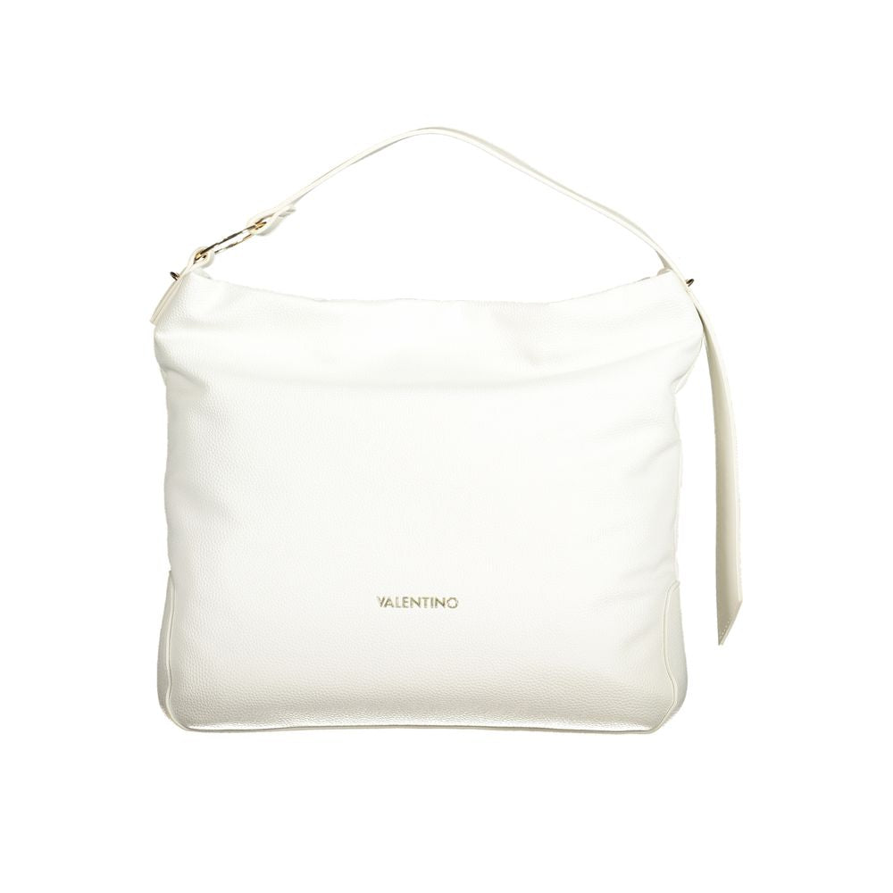 Mario Valentino White Polyethylene Women Handbag with versatile handle and shoulder strap, eco-friendly luxury accessory