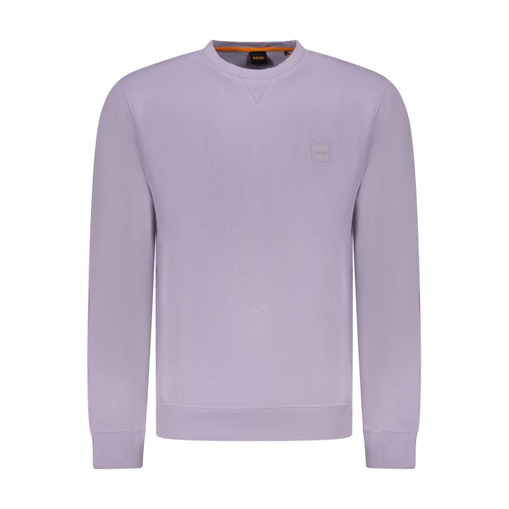 Hugo Boss Purple Cotton Sweatshirt