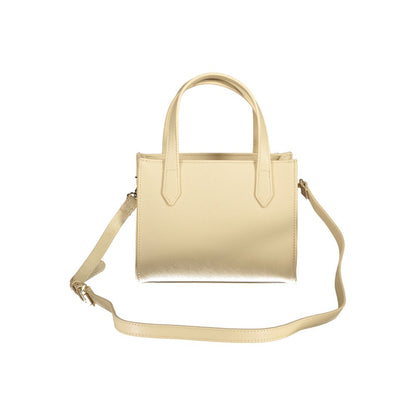 Mario Valentino Beige Polyethylene Women Handbag with shoulder strap and dual handles