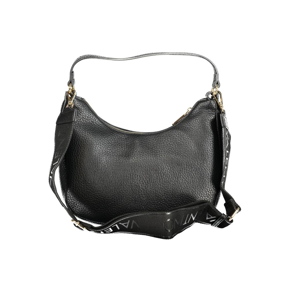 Mario Valentino Black Polyethylene Women Handbag with adjustable strap and zip closure