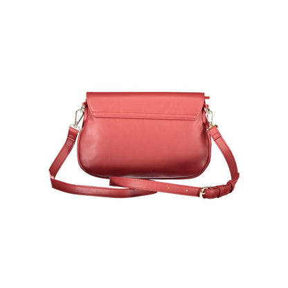 Mario Valentino Red Polyethylene Women Handbag with adjustable shoulder strap