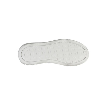 Sole of Calvin Klein Black Polyester Women Sneaker, showcasing durable and sustainable design with contrasting details.