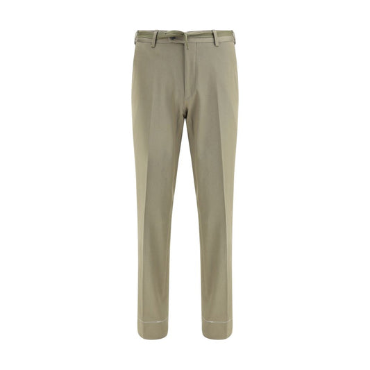 Brioni Green Cotton Chino Pants