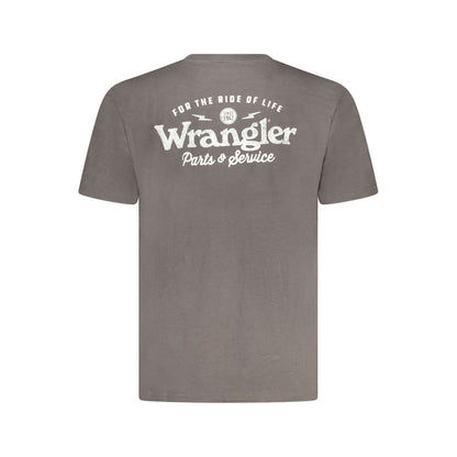 Wrangler Black Cotton T-Shirt, short sleeve, graphic tee, crew neck, print logo, perfect casual wear