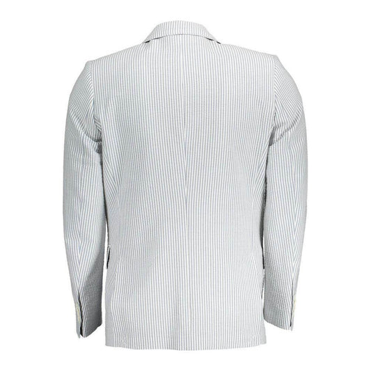 Gant White Cotton Men Jacket GA-37359-IT46 | S