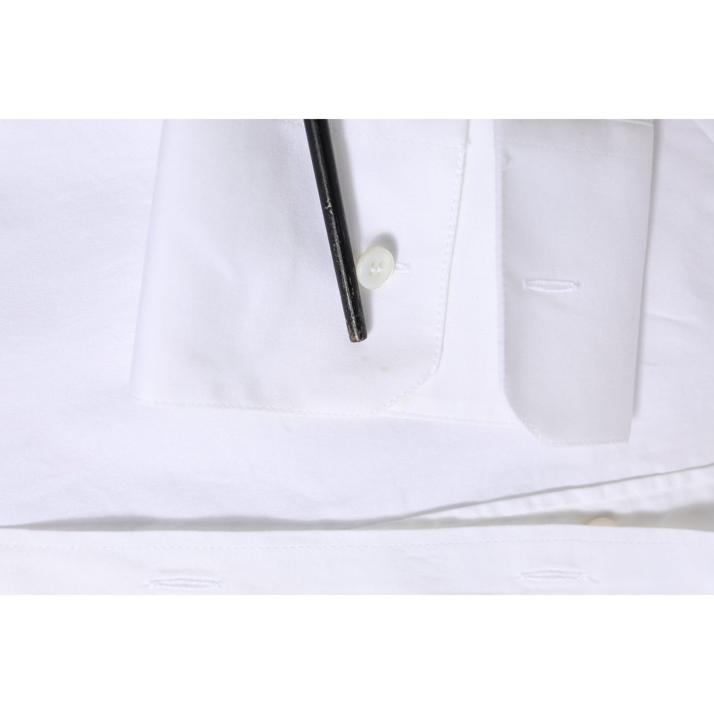 Dolce & Gabbana White GOLD Cotton Men Dress Formal Shirt