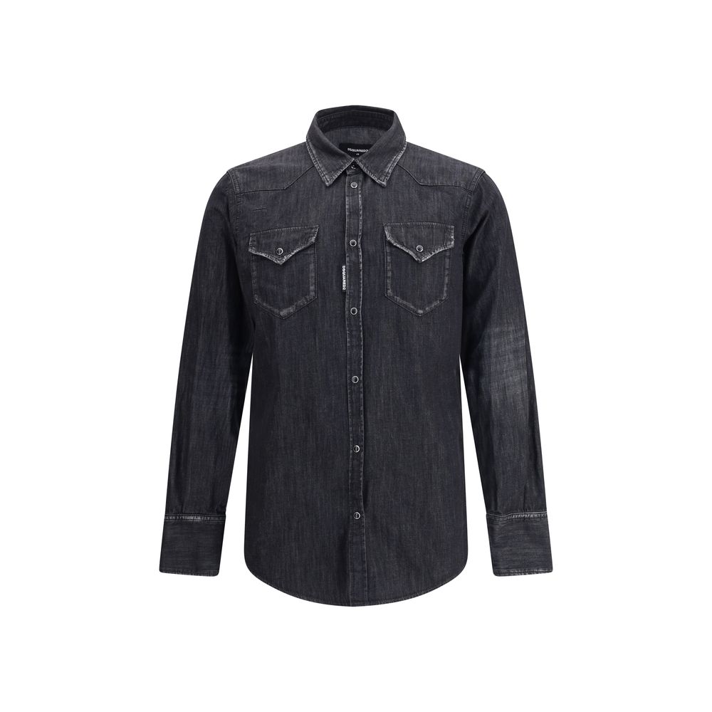 Dsquared² Black Denim Shirt