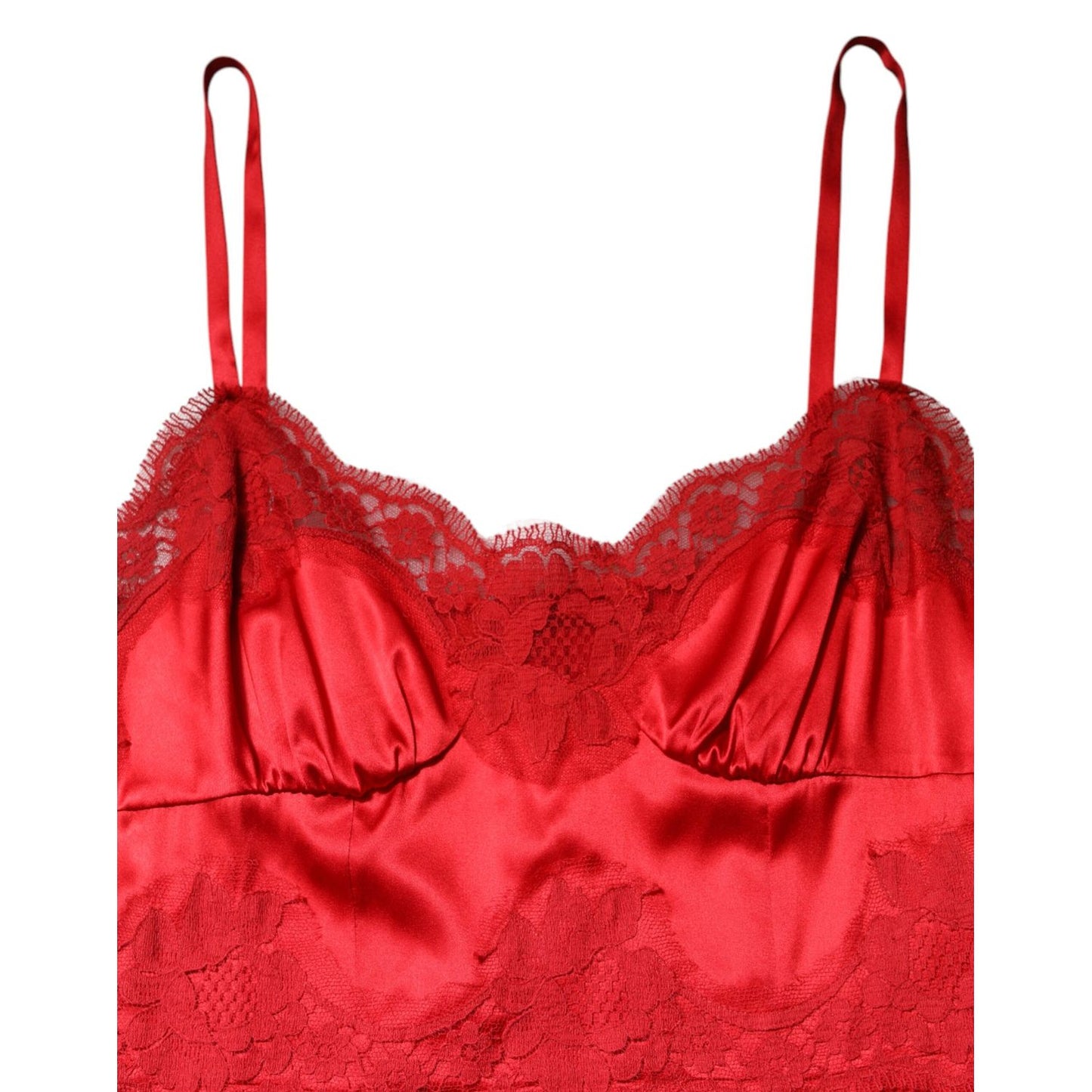 Dolce & Gabbana Red Silk Sleeveless Maxi Long Dress