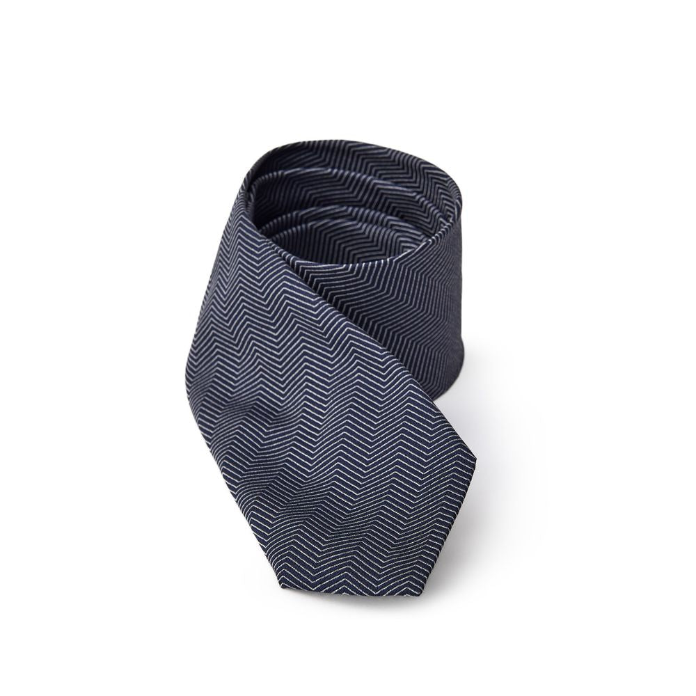 Jil Sander Blue Silk Tie