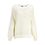 Gant White Cotton Women Sweater GA-14738-XL