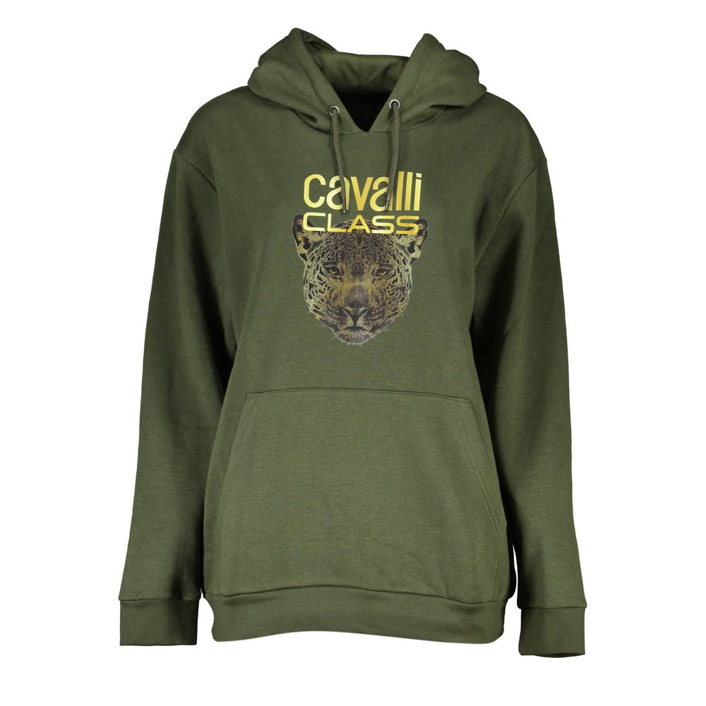 Cavalli Class Green Cotton Sweatshirt
