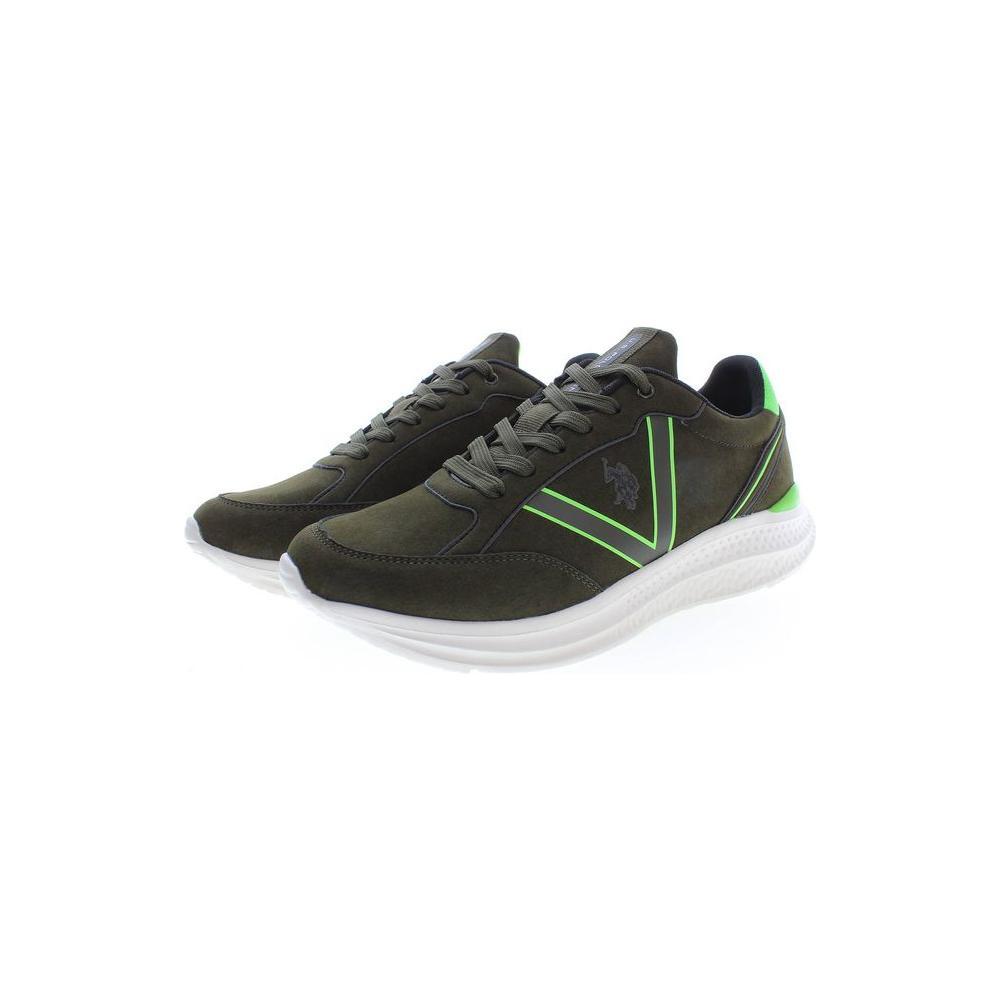 U.S. POLO ASSN. Green Polyester Sneaker