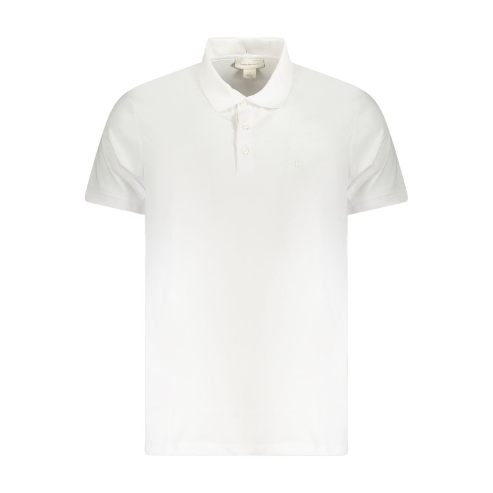 Calvin Klein White Cotton Polo Shirt