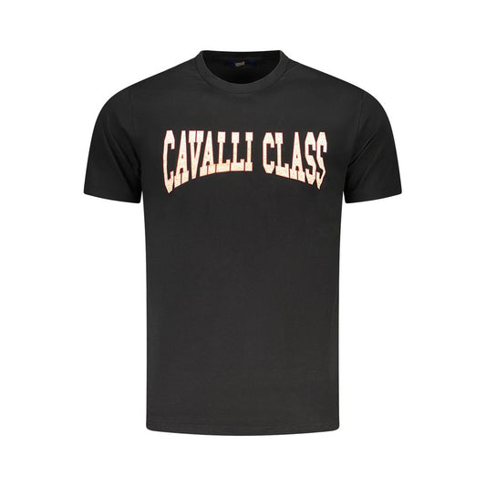 Cavalli Class Black Cotton T-Shirt