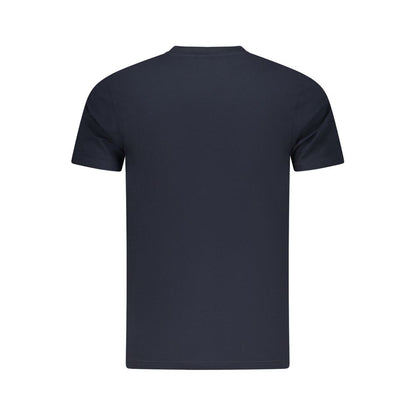 Cavalli Class Blue Cotton Men T-Shirt, rear view showcasing the sleek design and luxurious fabric.