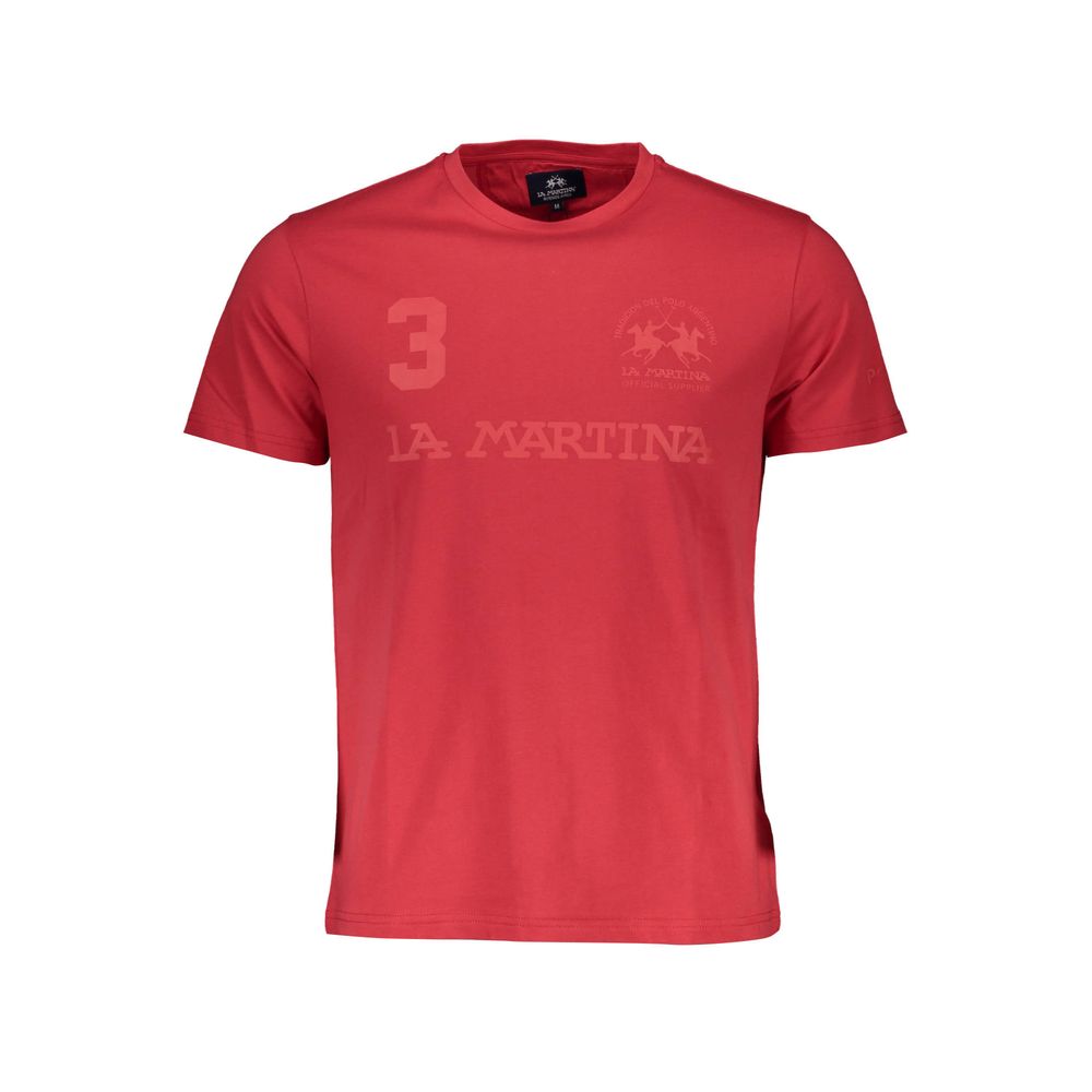 La Martina Red Cotton T-Shirt