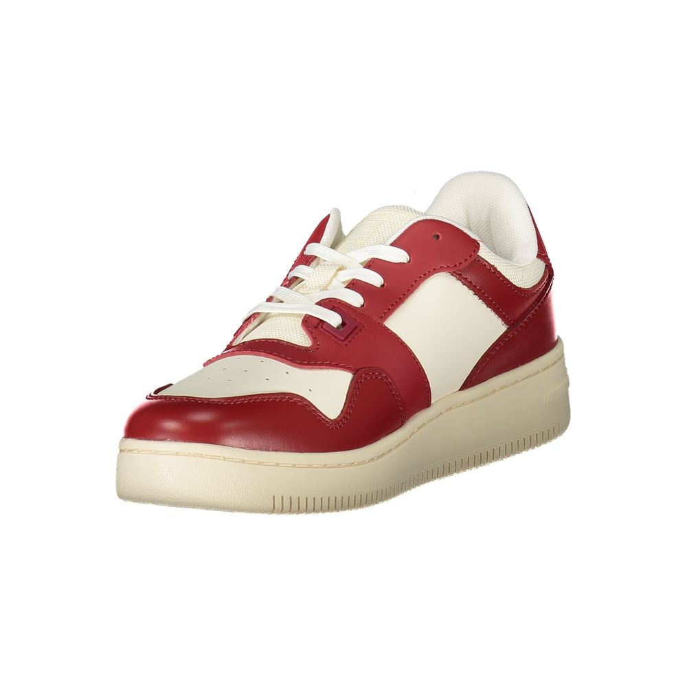 Tommy Hilfiger Red Polyester Sneaker