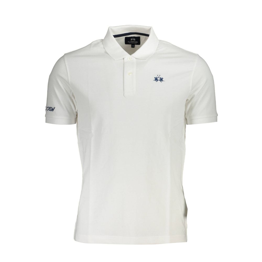 La Martina White Cotton Polo Shirt
