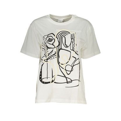 Desigual White Cotton Women T-Shirt