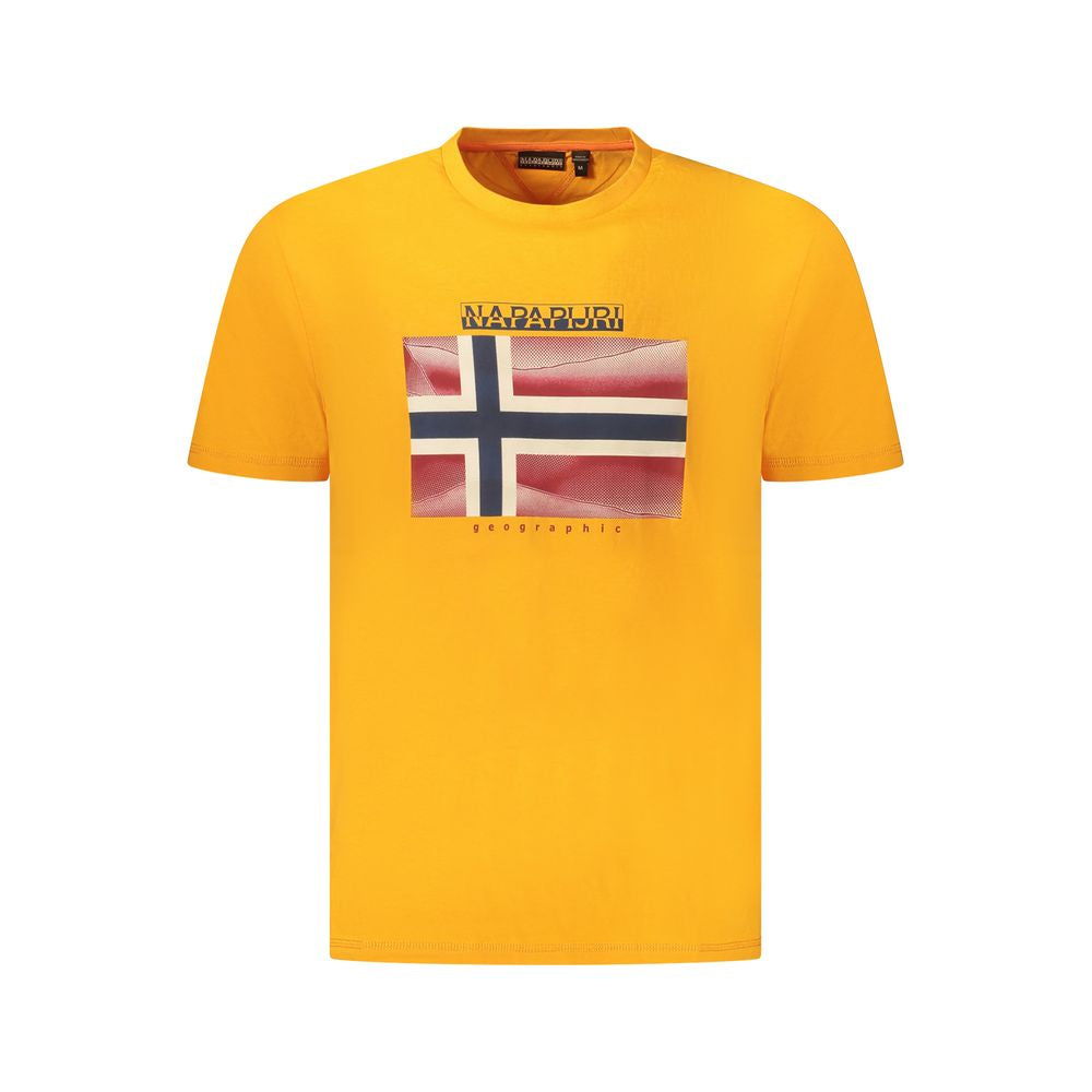 Napapijri Orange Cotton Men T-Shirt
