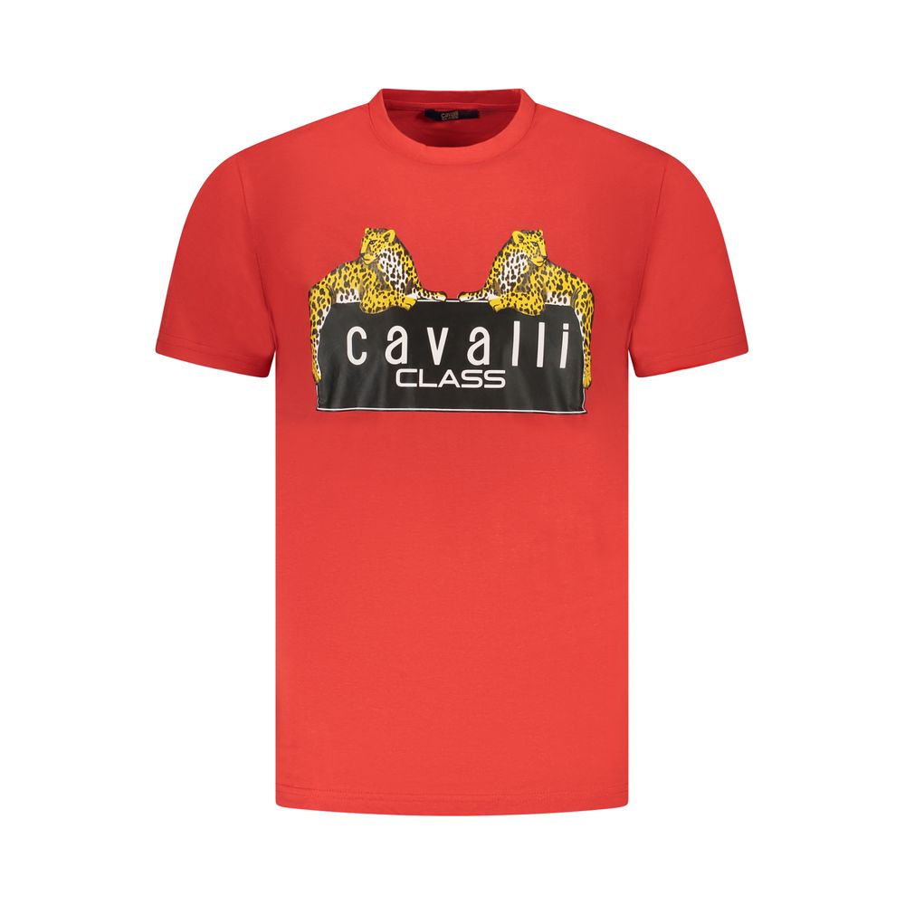 Cavalli Class Red Cotton T-Shirt