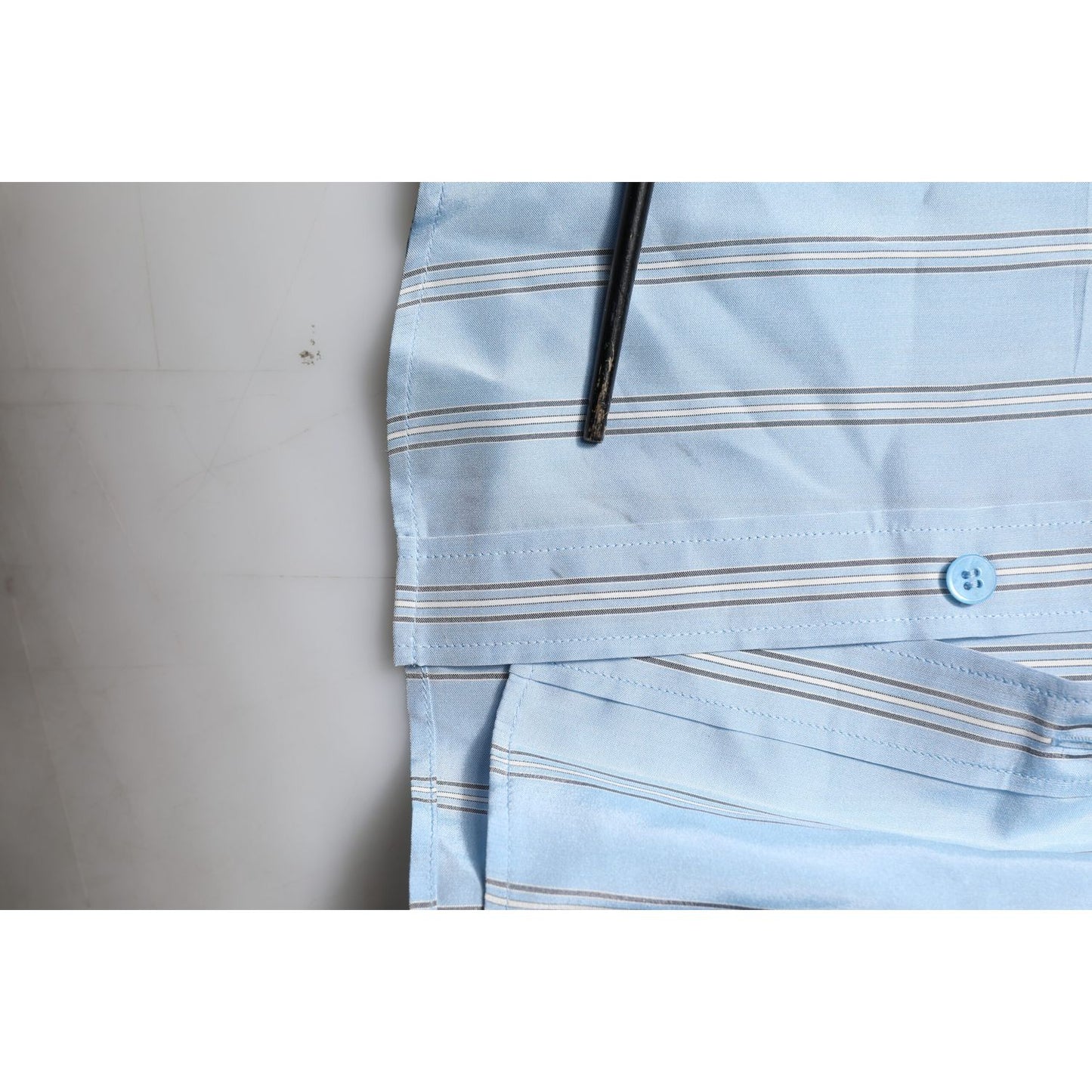 Dolce & Gabbana Blue Striped MARTINI Long Sleeve Dress Shirt