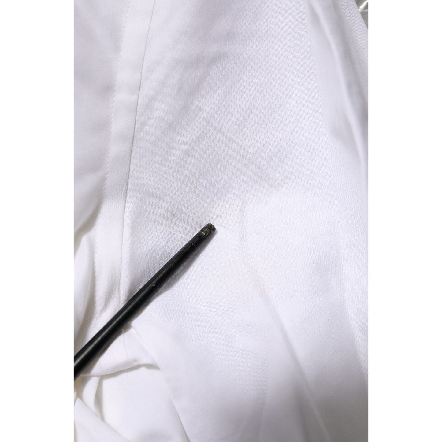 Dolce & Gabbana White Cotton GOLD Long Sleeves Dress Shirt