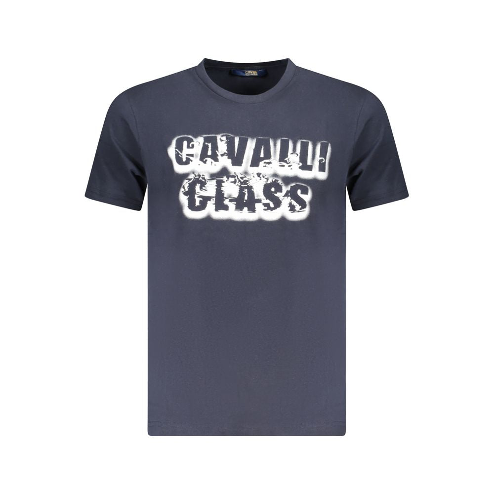 Cavalli Class Blue Cotton T-Shirt