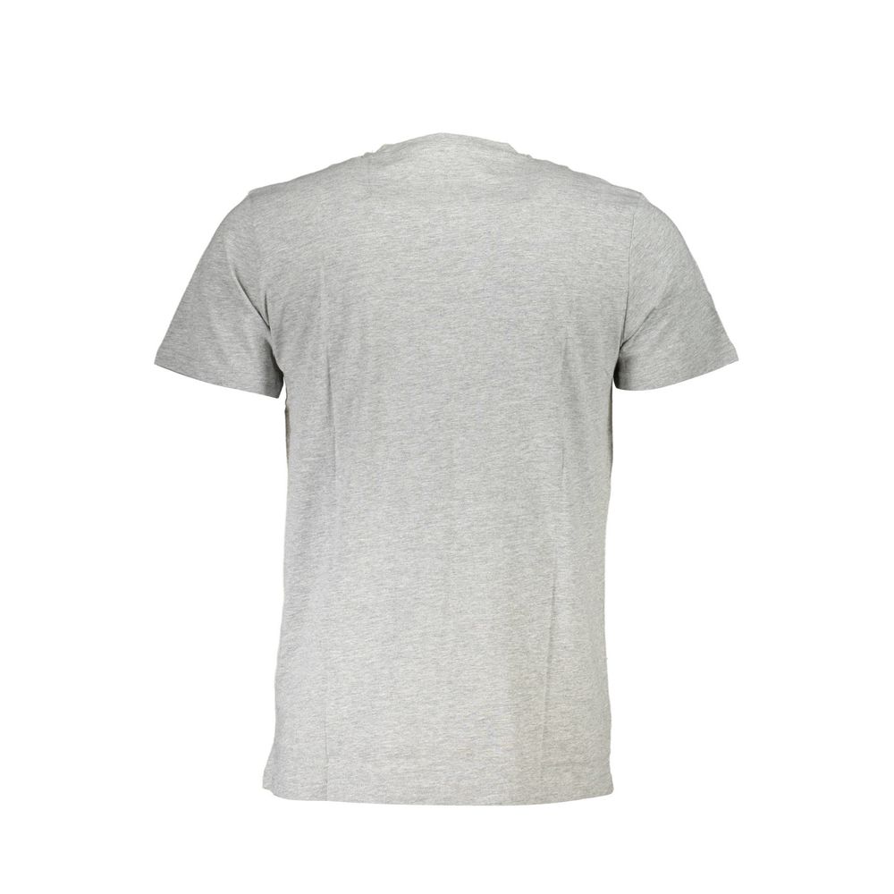 Back view of Cavalli Class Brown Cotton Men T-Shirt, featuring sleek design and premium cotton material.