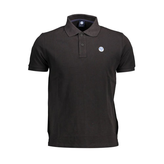North Sails Black Cotton Polo Shirt
