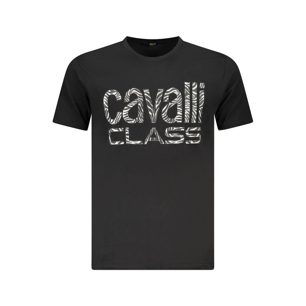 Cavalli Class Black Cotton T-Shirt