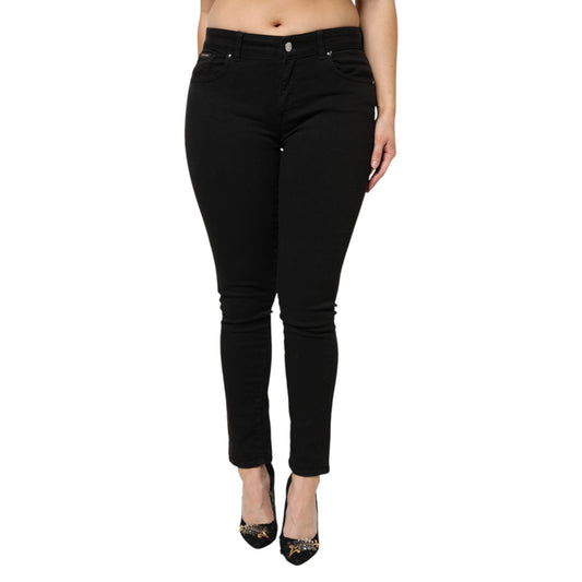 Dolce & Gabbana Black Cotton Mid Waist Denim Jeans