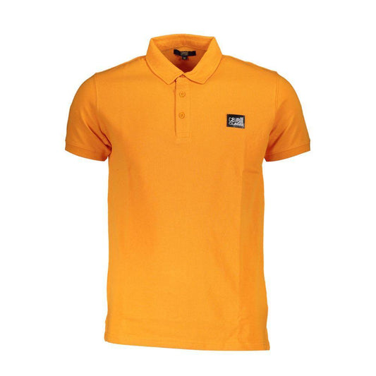 Cavalli Class Orange Cotton Polo Shirt CA-22347-M