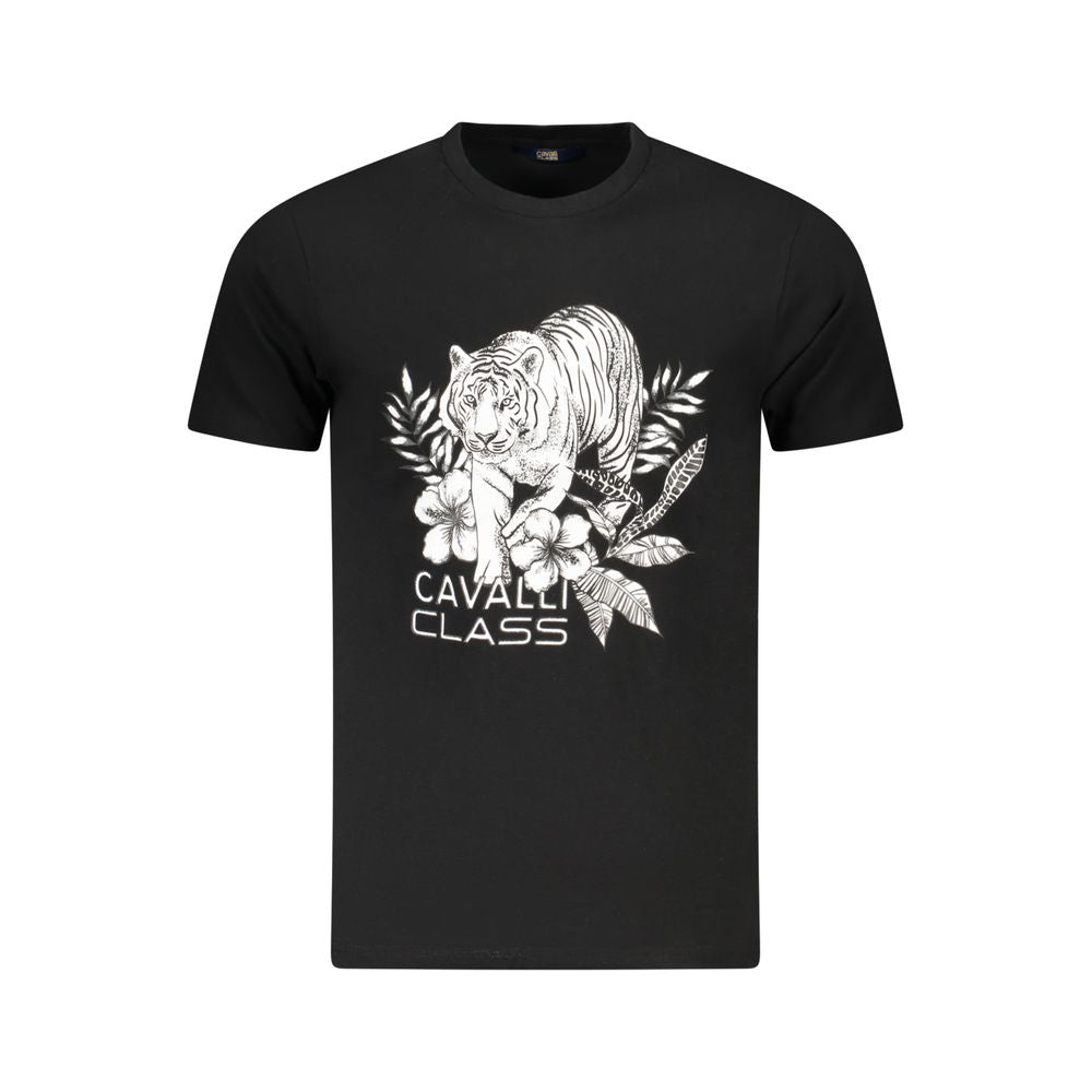 Cavalli Class Black Cotton T-Shirt