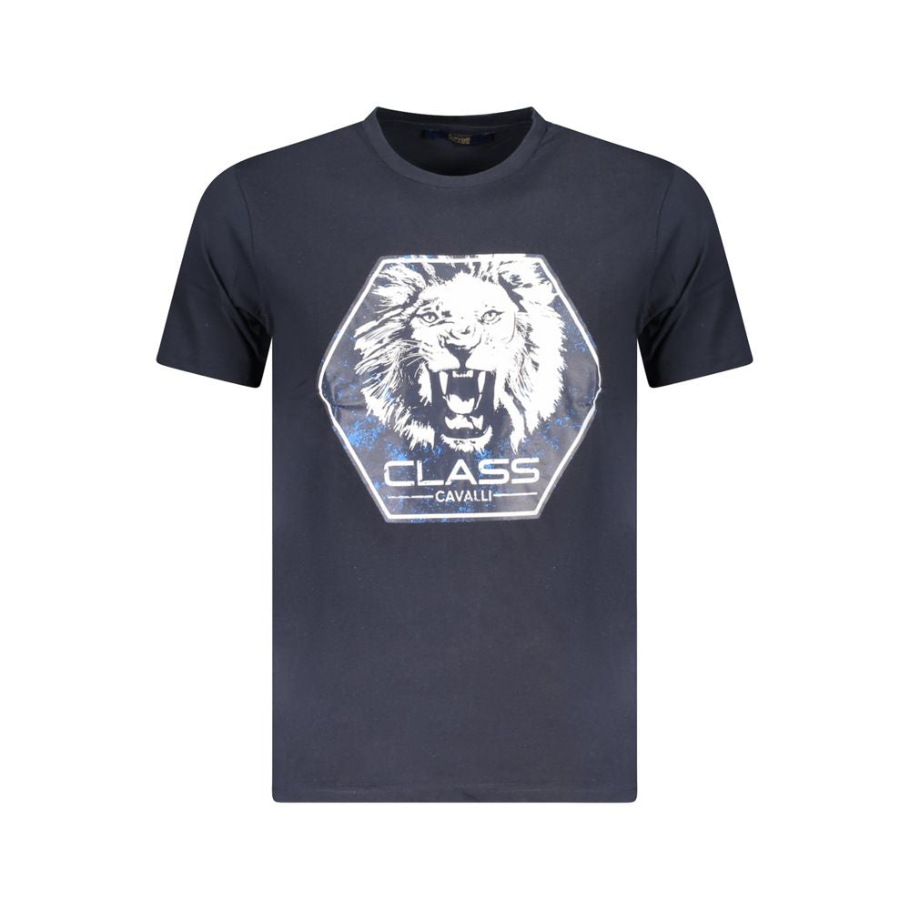 Cavalli Class Blue Cotton T-Shirt