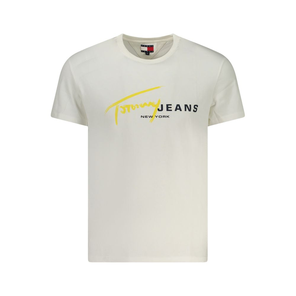 Tommy Hilfiger White Cotton Men T-Shirt