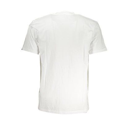 Back view of Vans White Cotton Men T-Shirt showcasing simplicity and sleek design.