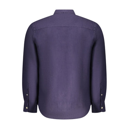 North Sails Blue Linen Men Shirt