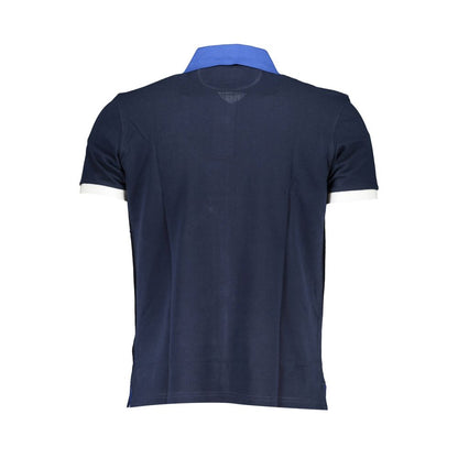 La Martina Blue Cotton Polo Shirt