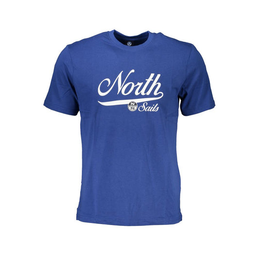 North Sails Blu Cotton Men T-Shirt