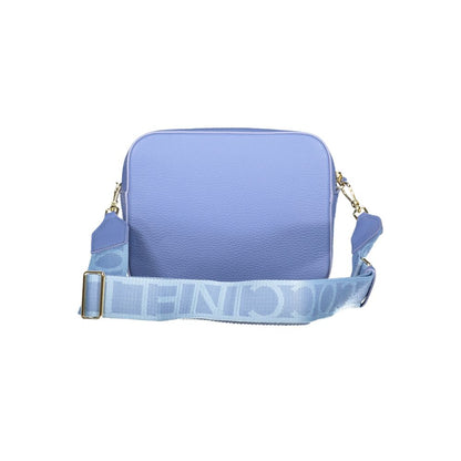 Coccinelle Light Blue Leather Women Handbag with adjustable strap and logo accent, showcasing Italian craftsmanship and style.
