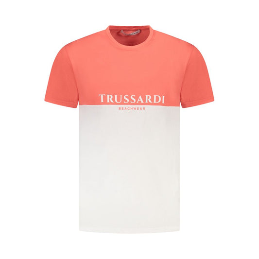 Trussardi Pink Cotton Men T-Shirt TR-36623-L