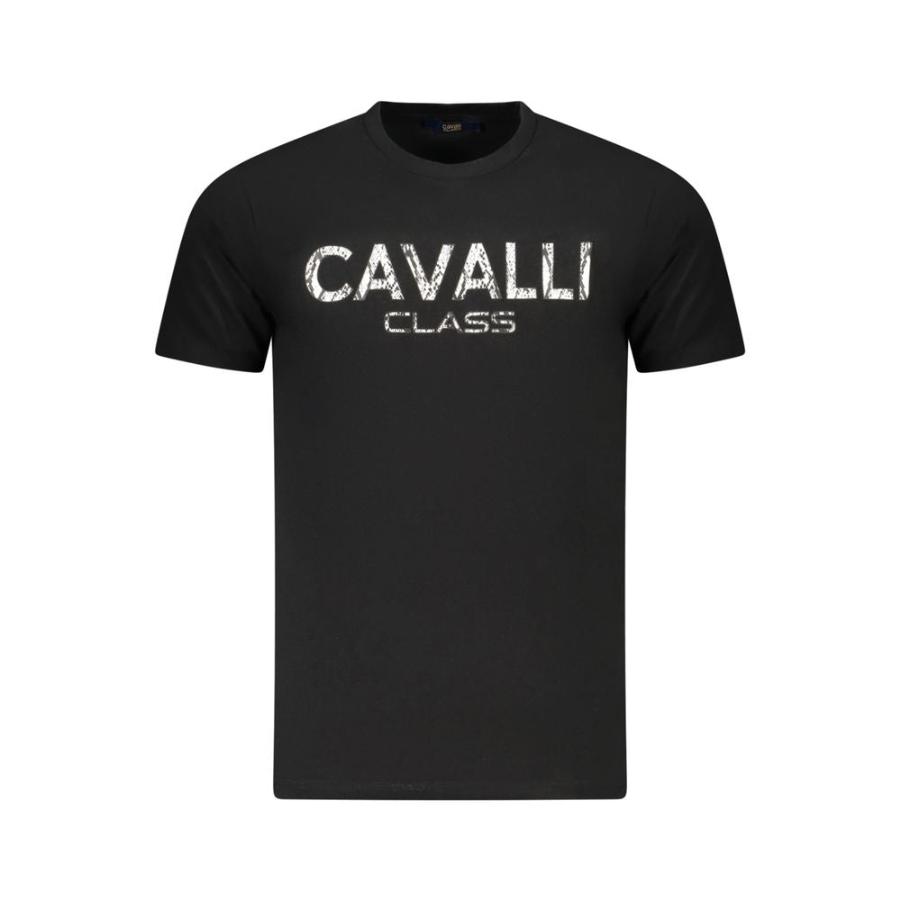Cavalli Class Black Cotton T-Shirt
