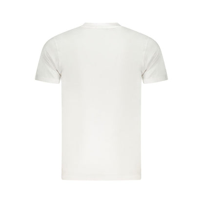 Cavalli Class White Cotton Men T-Shirt back view
