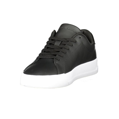 Tommy Hilfiger Black Leather Men Sneaker