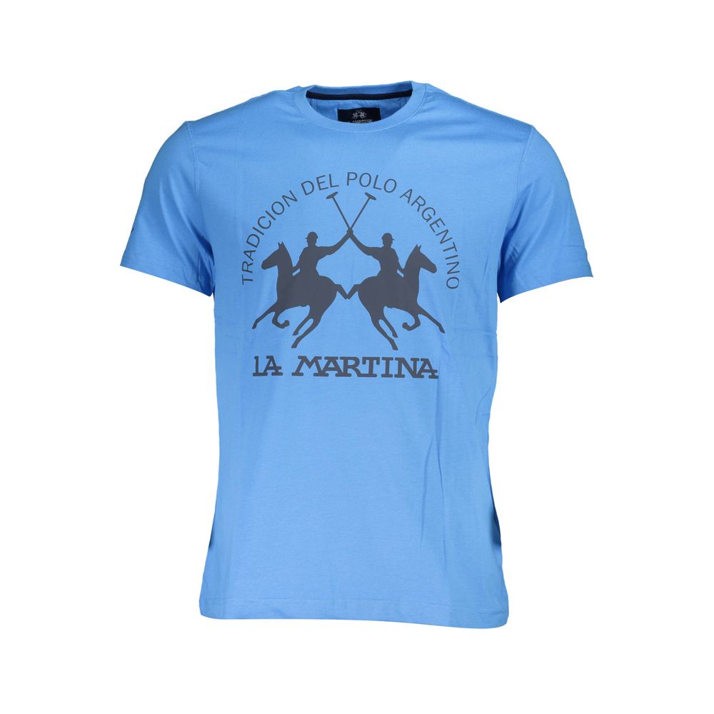 La Martina Blue Cotton T-Shirt