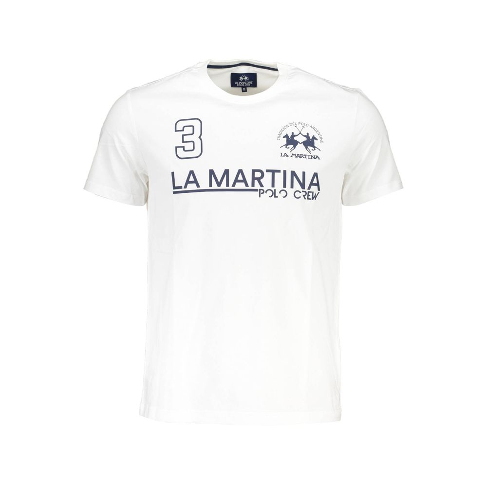 La Martina White Cotton T-Shirt