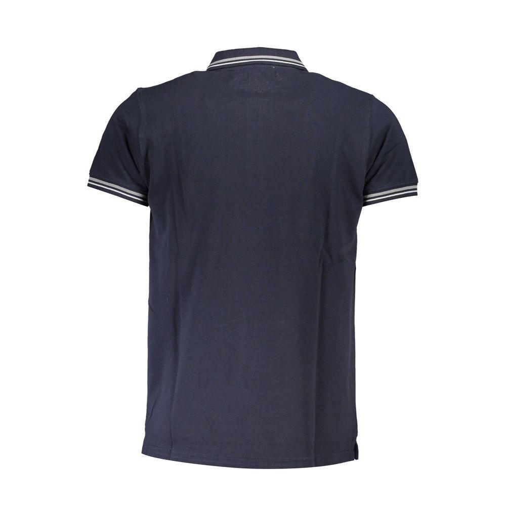 Cavalli Class Blue Cotton Men Polo Shirt CA-38160-M
