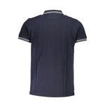 Cavalli Class Blue Cotton Men Polo Shirt CA-38160-M