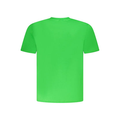 Back view of North Sails Green Cotton Men T-Shirt with short sleeves and classic crew neck design.